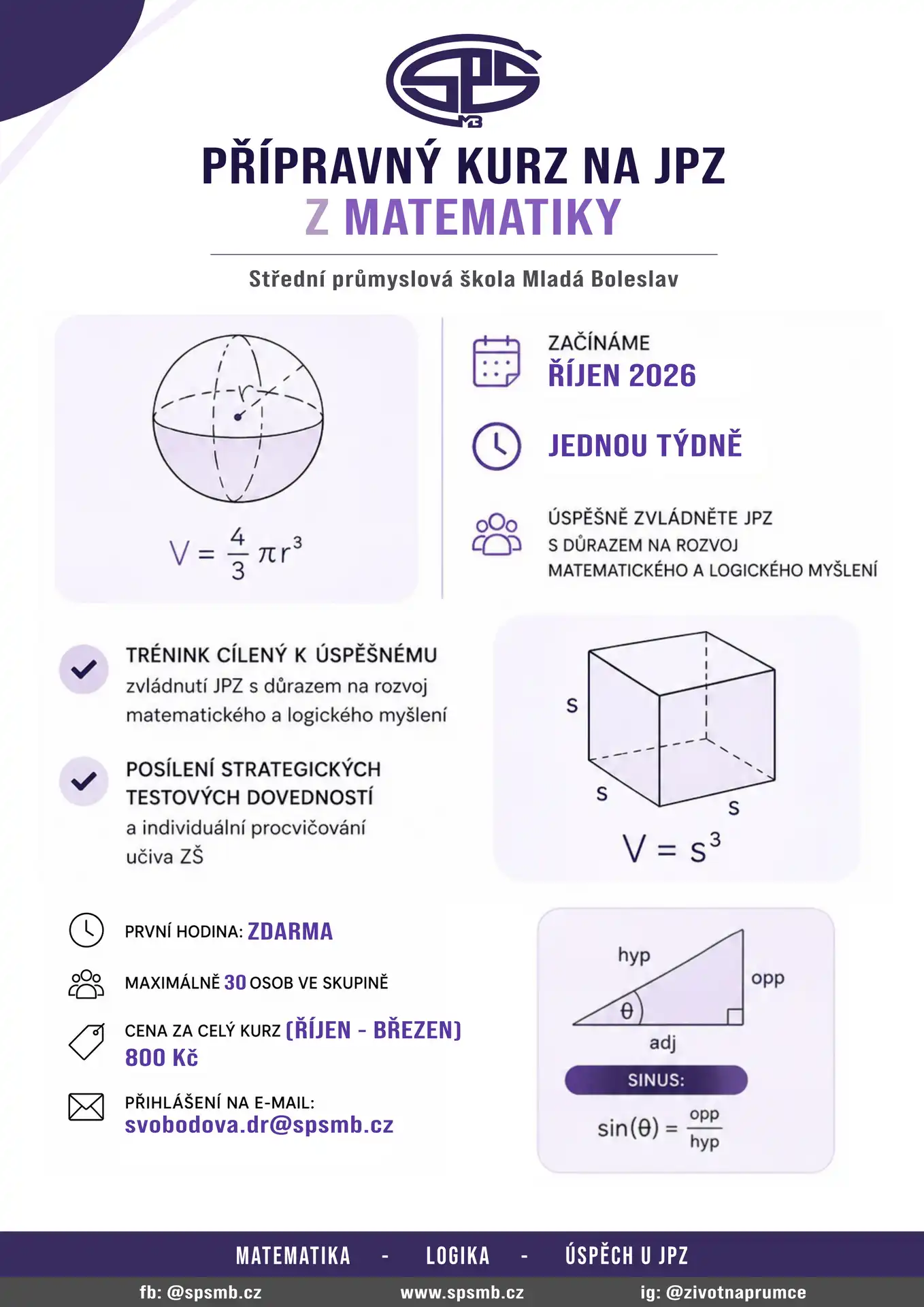 Přípravný kurz k JPZ z matematiky